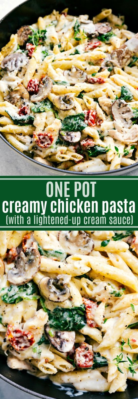Chicken Penne Pasta with a Lightened-up Parmesan Cream Sauce Recipe